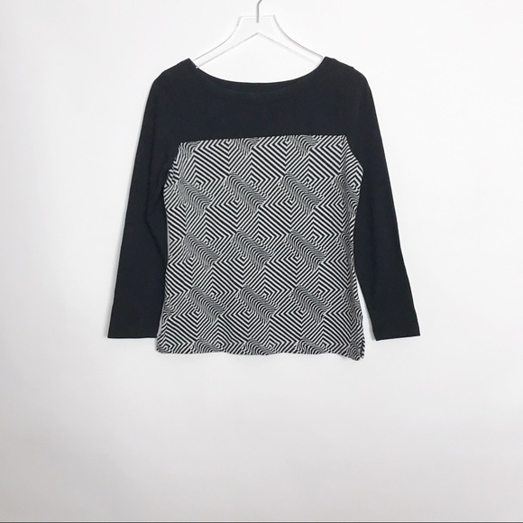 Banana Republic black/white graphic sweater size S - Picture 1 of 8
